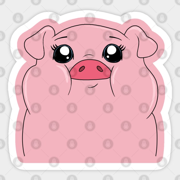 Cute Pig Sticker by valentinahramov